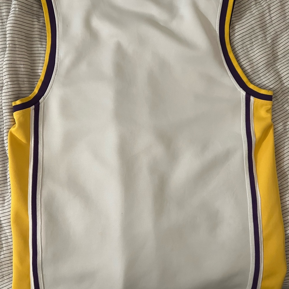 The Hundreds White Jersey with Purple Trim and Yellow Stripe - Picture 2 of 3